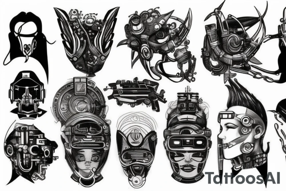 cyberpunk tattoo tattoo idea