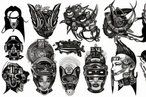 cyberpunk tattoo tattoo idea