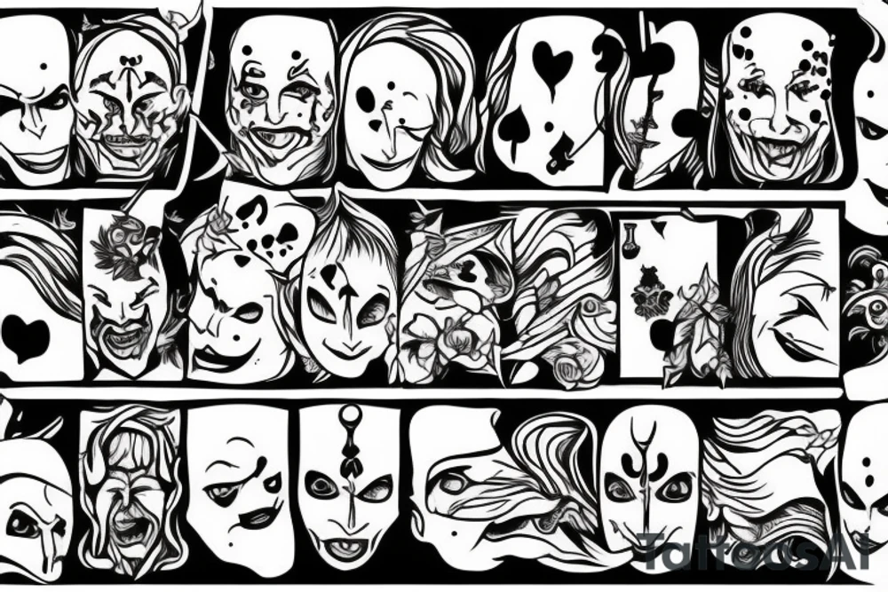 The jester walks off a cliff tattoo idea