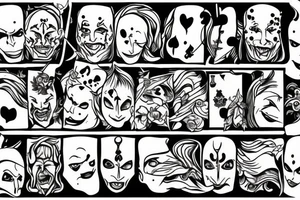 The jester walks off a cliff tattoo idea