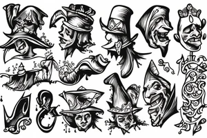 The jester walks off a cliff tattoo idea