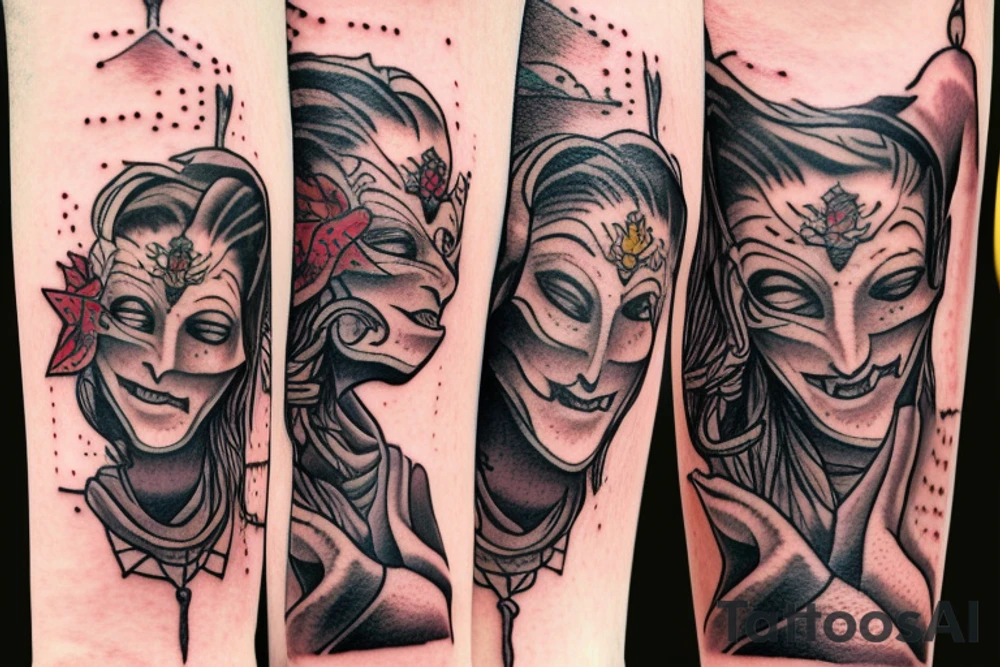 The jester walks off a cliff tattoo idea