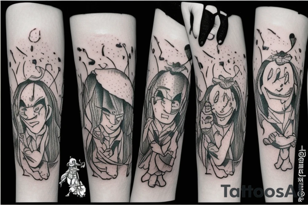 The jester walks off a cliff tattoo idea