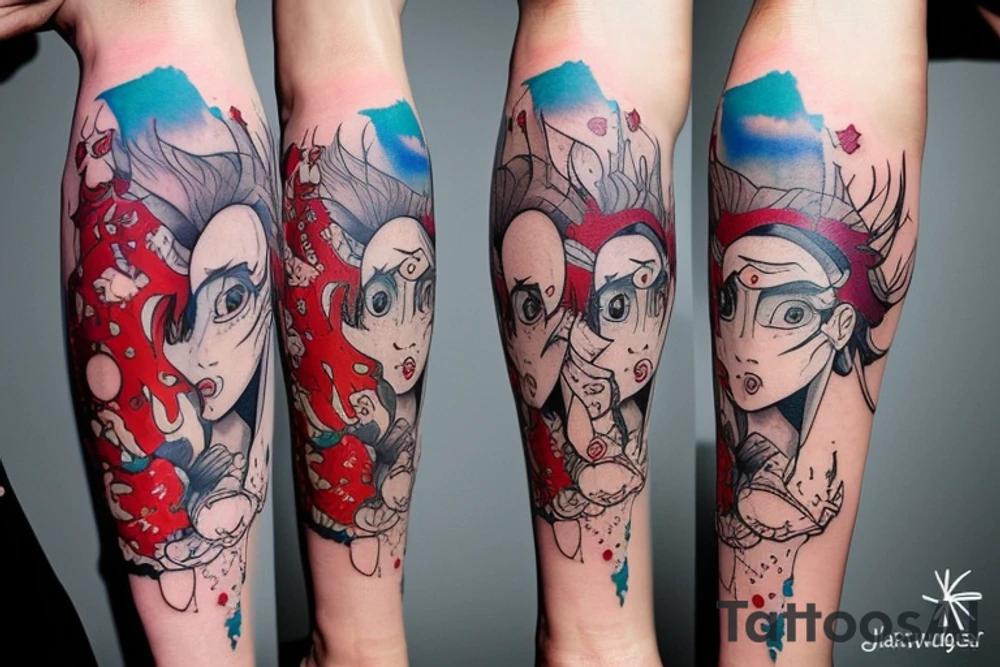 Jester stand on one leg tattoo idea