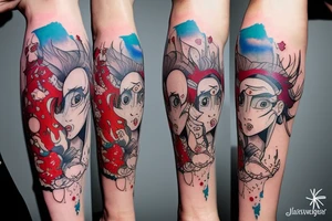 Jester stand on one leg tattoo idea