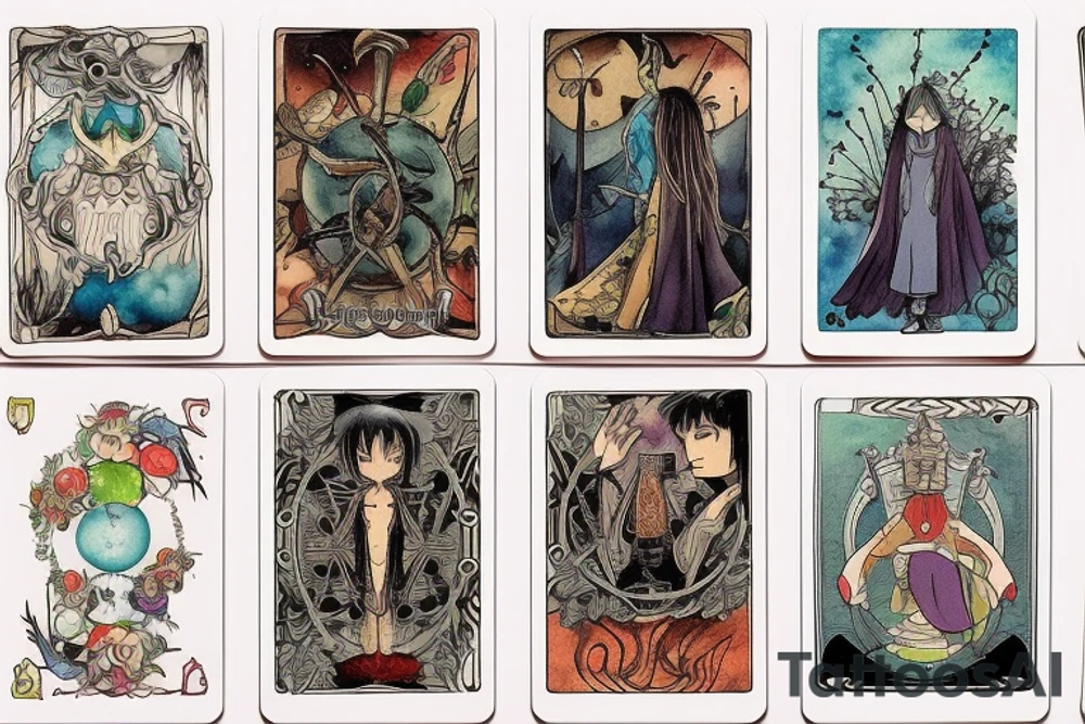 Tarot card tattoo idea