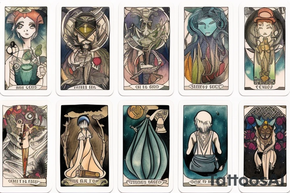 Tarot card tattoo idea