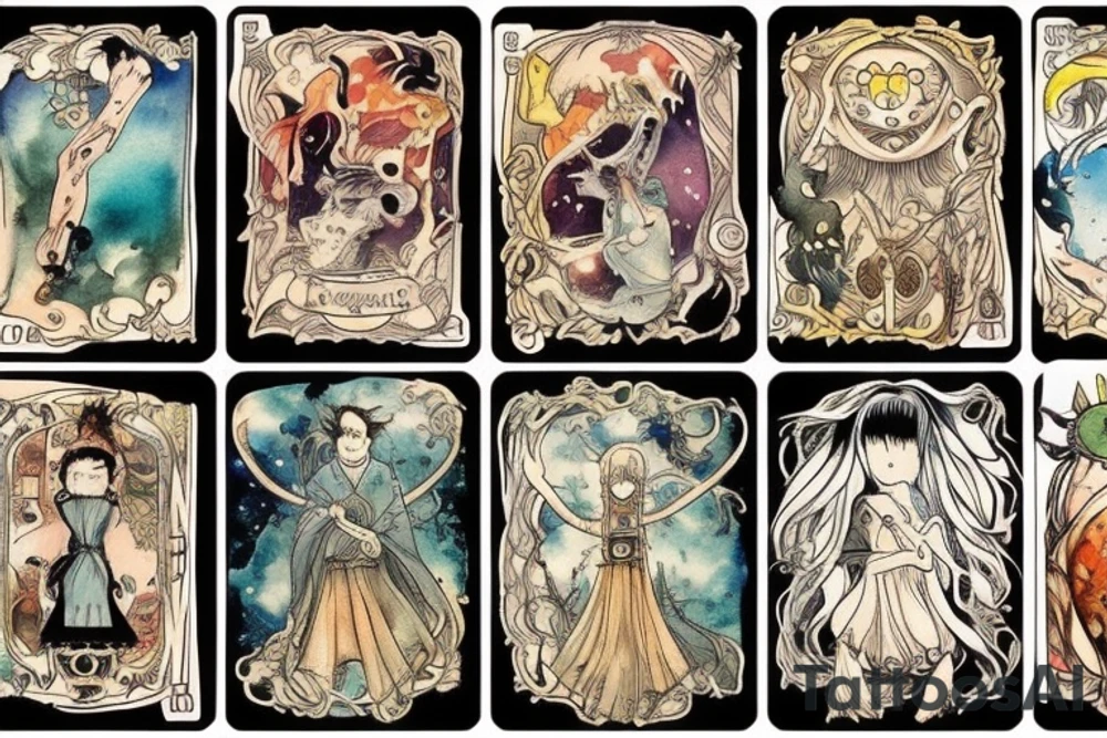 Tarot card tattoo idea