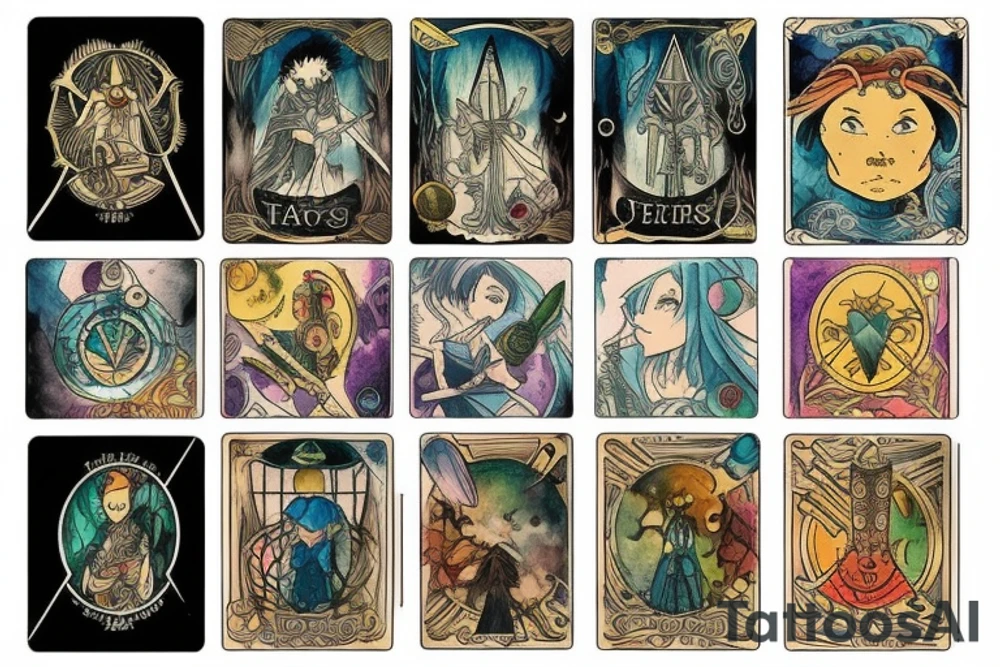 Tarot card tattoo idea