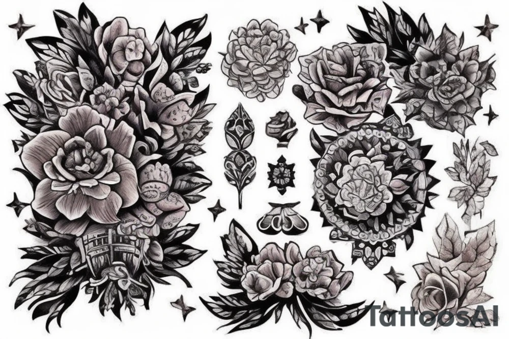Человек в одежде шута стоит перед обрывом, за ним бежит собака tattoo idea
