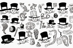 Cat in hat tattoo idea