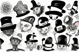 Cat in hat tattoo idea