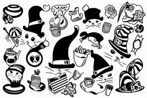 Cat in hat tattoo idea