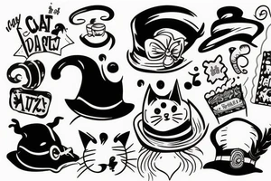 Cat in hat tattoo idea