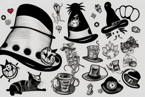 Cat in hat tattoo idea