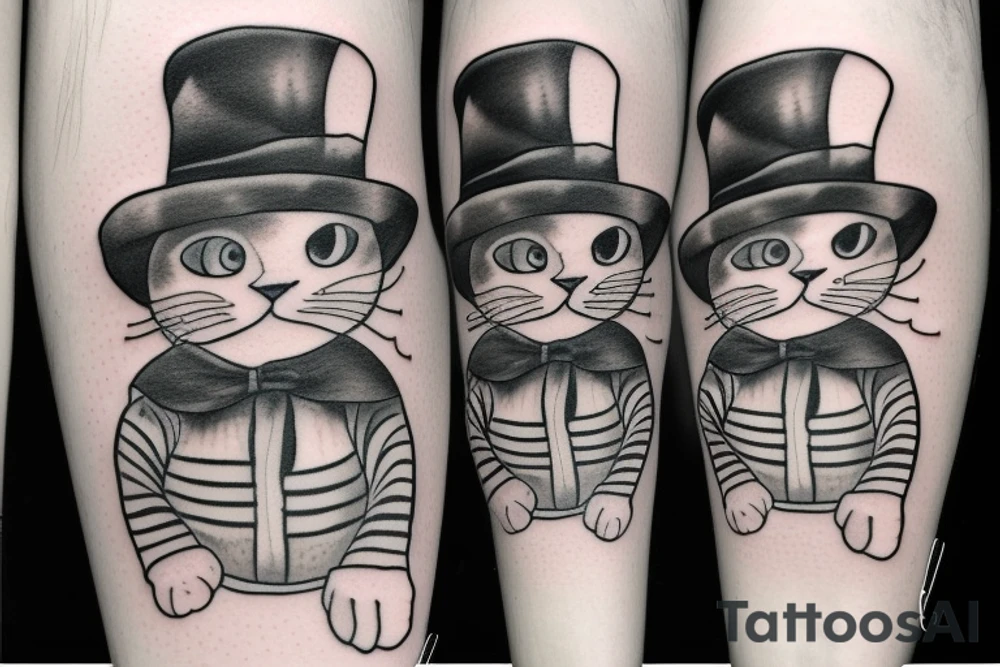 Cat in hat tattoo idea