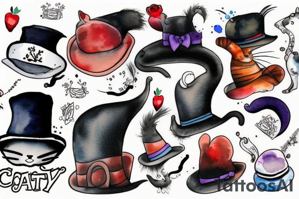 Cat in hat tattoo idea