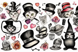 Cat in hat tattoo idea