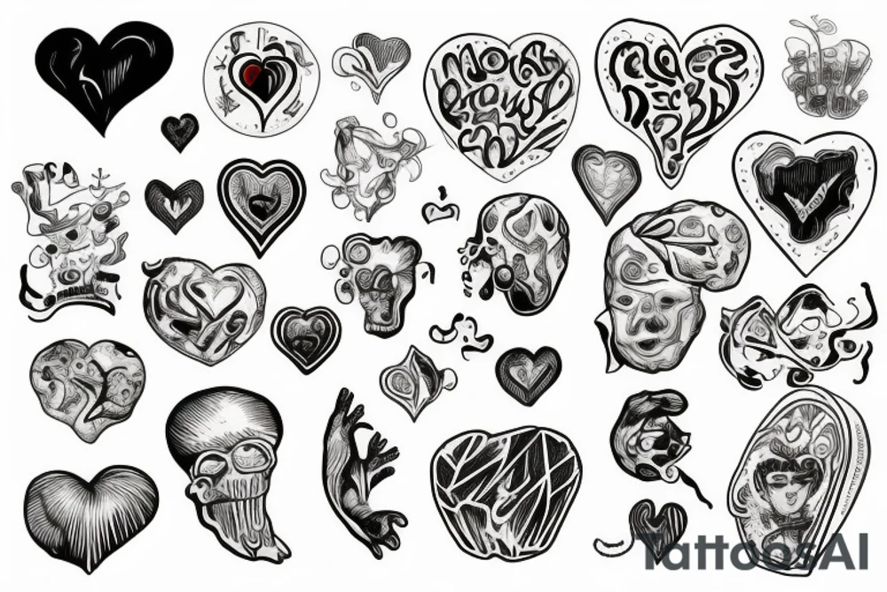 Heart cooks brain tattoo idea