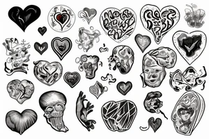 Heart cooks brain tattoo idea