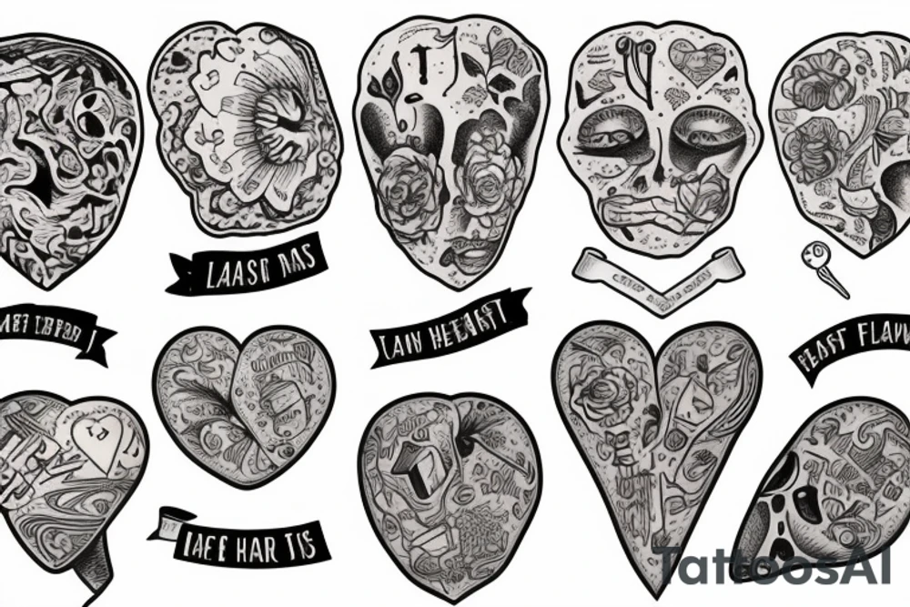 Heart cooks brain tattoo idea