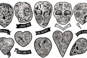 Heart cooks brain tattoo idea