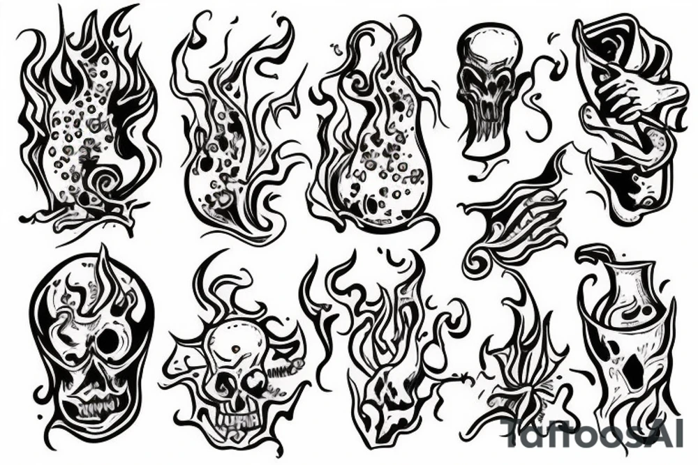 A ghost pepper smoking weed tattoo idea