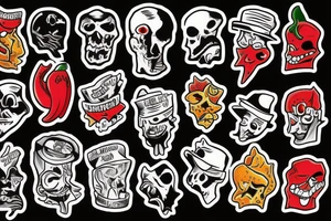 Gangster ghost pepper tattoo idea