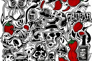 Gangster ghost pepper tattoo idea