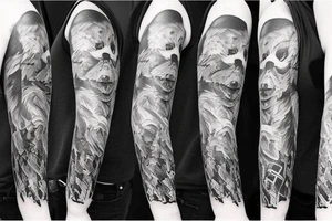 angry bear full sleeve tattoo tattoo idea