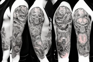 angry bear full sleeve tattoo tattoo idea