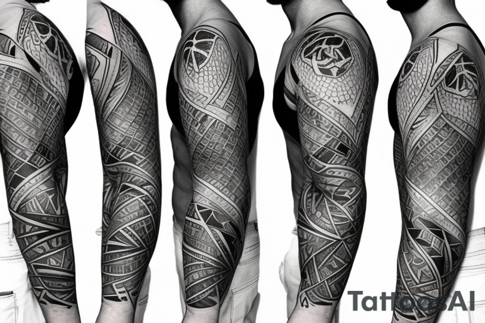 angry bear full sleeve tattoo tattoo idea