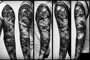 furious bear full sleeve tattoo tattoo idea