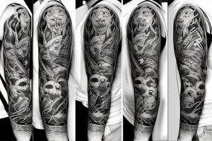 furious bear full sleeve tattoo tattoo idea