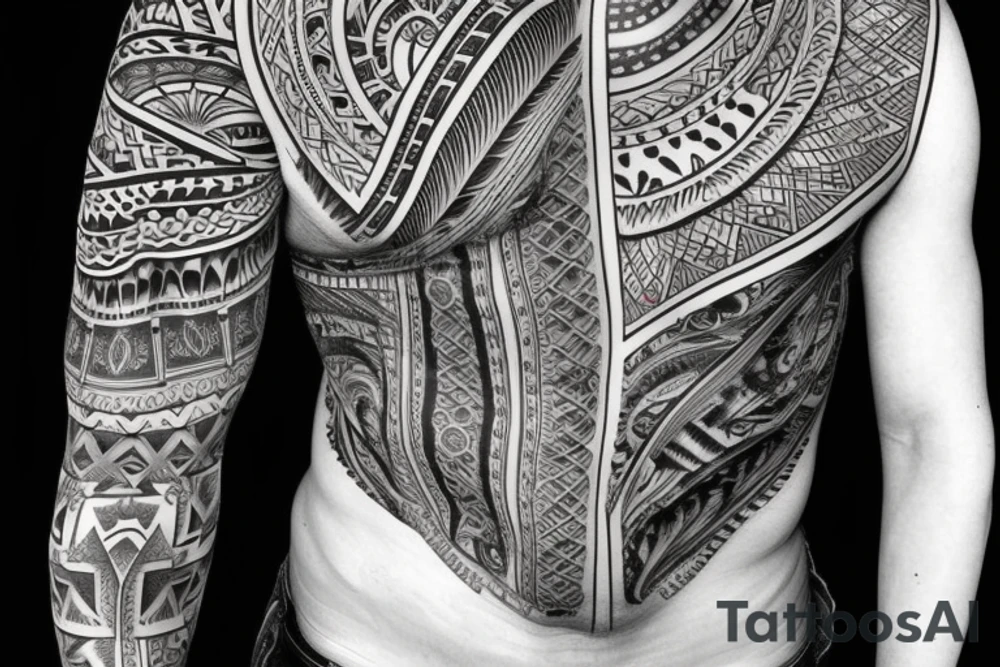 furious bear full sleeve tattoo idea