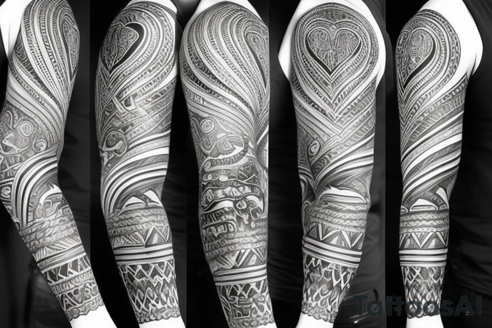 furious bear full sleeve tattoo idea