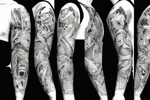 furious bear 42 full sleeve tattoo idea