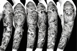 furious bear 42 full sleeve tattoo idea