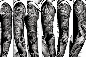 furious bear 42 full sleeve tattoo idea