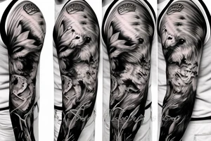 furious bear 42 full sleeve tattoo idea