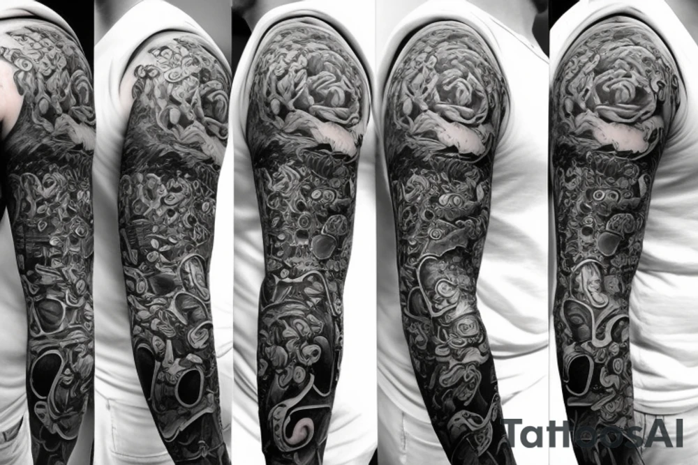 furious bear 42 full sleeve tattoo idea