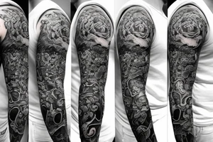 furious bear 42 full sleeve tattoo idea