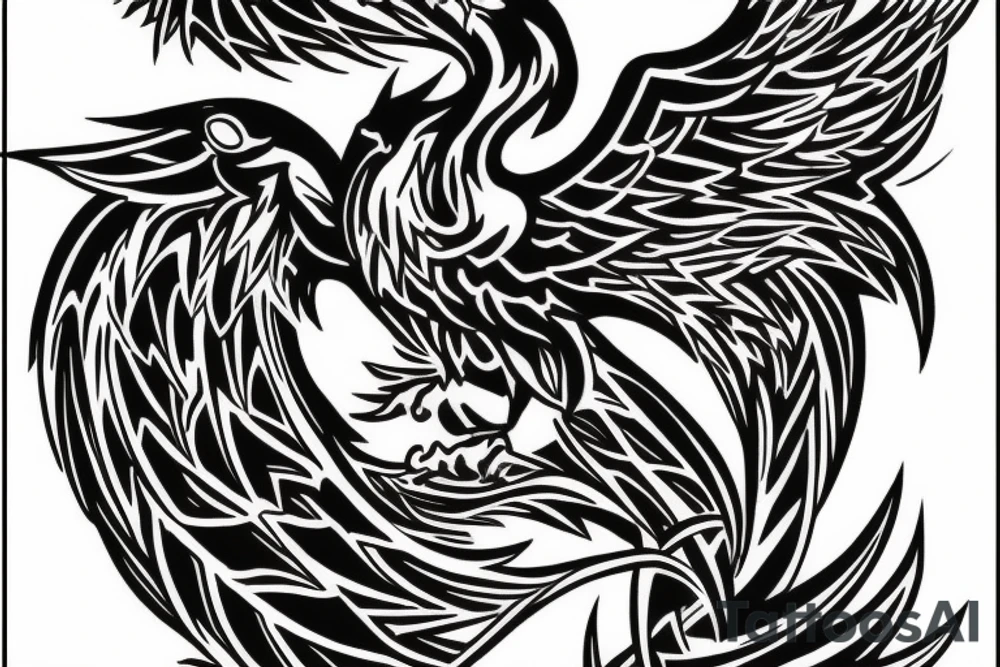 Need a phoenix tattoo design with a masculine look tattoo idea