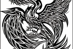 Need a phoenix tattoo design with a masculine look tattoo idea