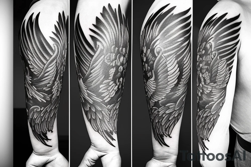 Suggest me some meaningful tattoos wish shows that I will rise from any adverse situation with a phoenix tattoo idea