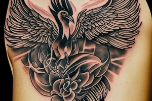 Suggest me some meaningful tattoos wish shows that I will rise from any adverse situation with a phoenix tattoo idea