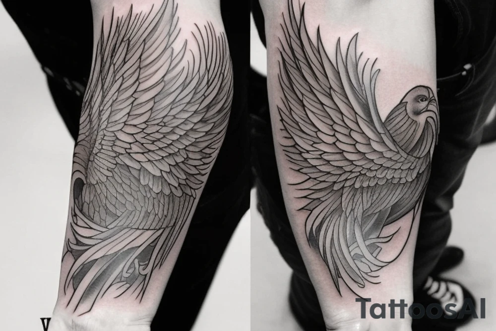 Suggest me some meaningful tattoos wish shows that I will rise from any adverse situation with a phoenix tattoo idea