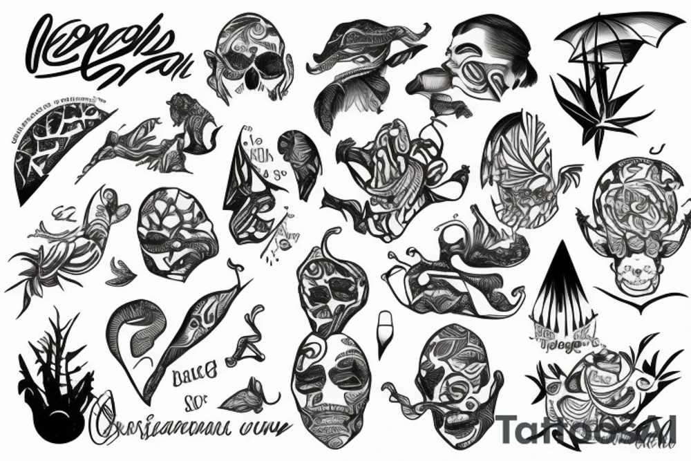 pieces that describe a person that comes from an island tattoo idea