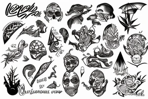 pieces that describe a person that comes from an island tattoo idea