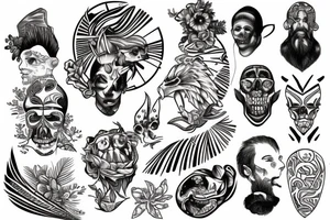 pieces that describe a person that comes from an island tattoo idea